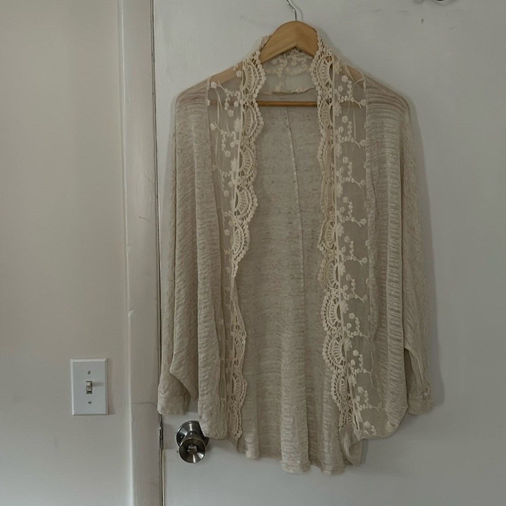 Lacey Cream Cardigan